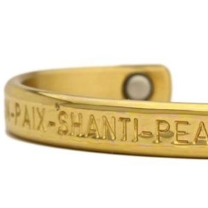 NEW Peace Brass Magnetic Bracelet by Sergio Lub